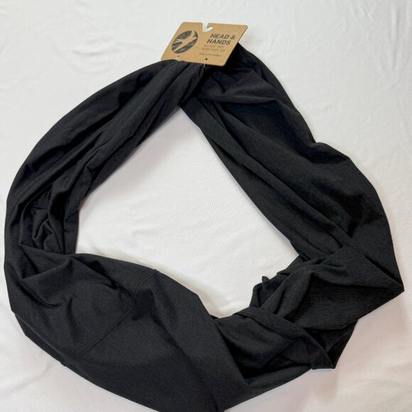 New NWT Oiselle x Head & Hands Collaboration Scarf. Dark Gray Black, RARE - Picture 4 of 7
